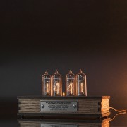 Nixie Tube Clock with Replaceable IN-14 Nixie Tubes, Motion Sensor, One Spare Nixie Tube Included, Visual Effects