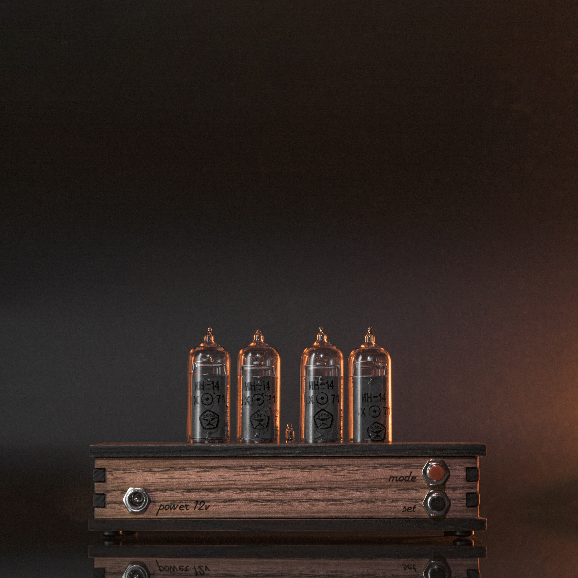 Nixie Soft Nixie Tube Clock with Replaceable IN-14 Nixie Tubes, Motion Sensor, One ...